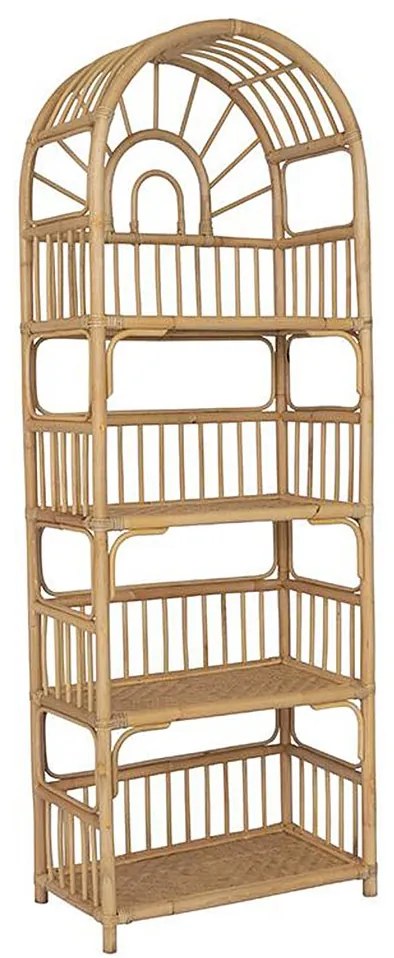 Regał - 4 półki - Rattan - Kolor: Naturalny - IRISOU