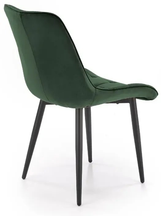 Krzesło tapicerowane K580 VELVET zielone HALMAR