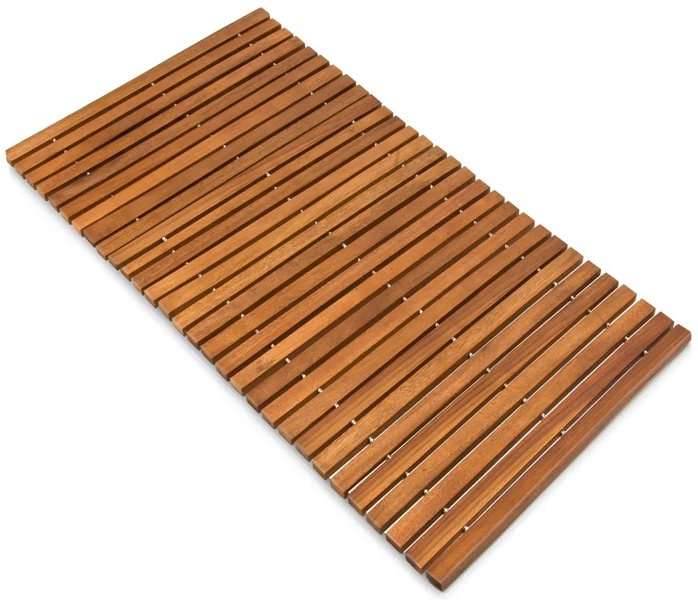 Casaria Mata łazienkowa LINE, drewno akacjowe 80x50x1cm, brązowa