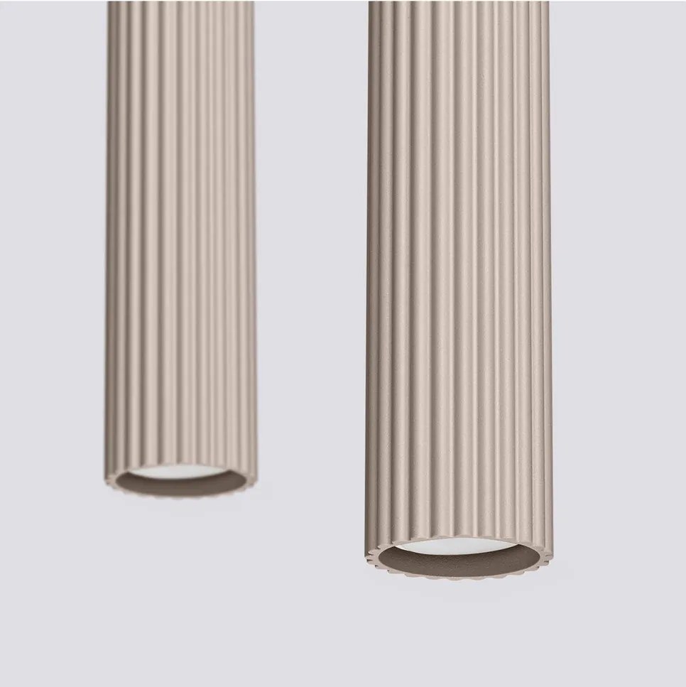 Szarobrązowa metalowa lampa wisząca Gleam – Sollux