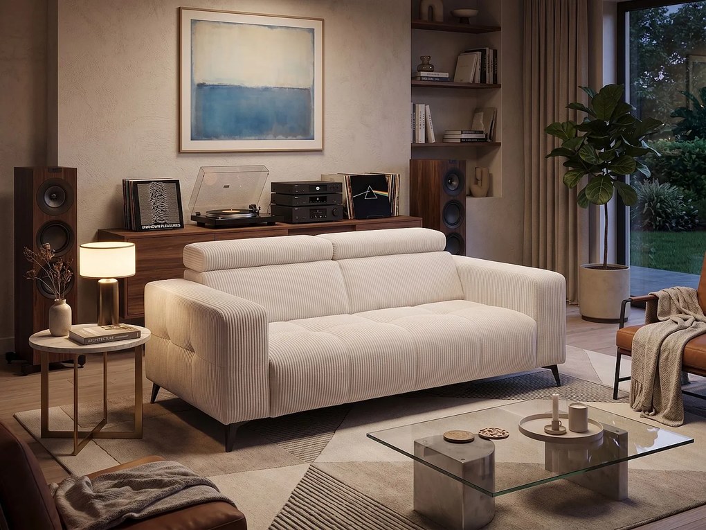 Kanapa Nicolette Elektryczna z USB i Regulowanymi Zagłówkami – Nowoczesna Sofa Premium