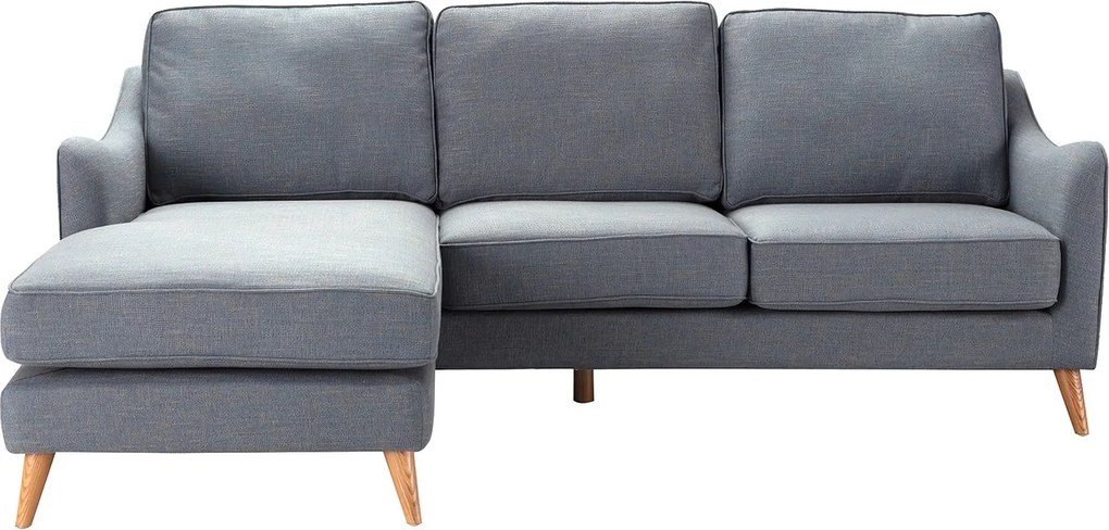 Sofa narożna Venuste denim blue/brown