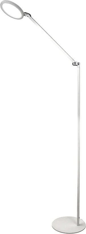 Regina - Regulowana biała lampa podłogowa LED z metalu, wys. 135 cm Fabas Luce - Zintegrowane oświetlenie LED 9W CCT (3000K 4000K 5000K 6000K)