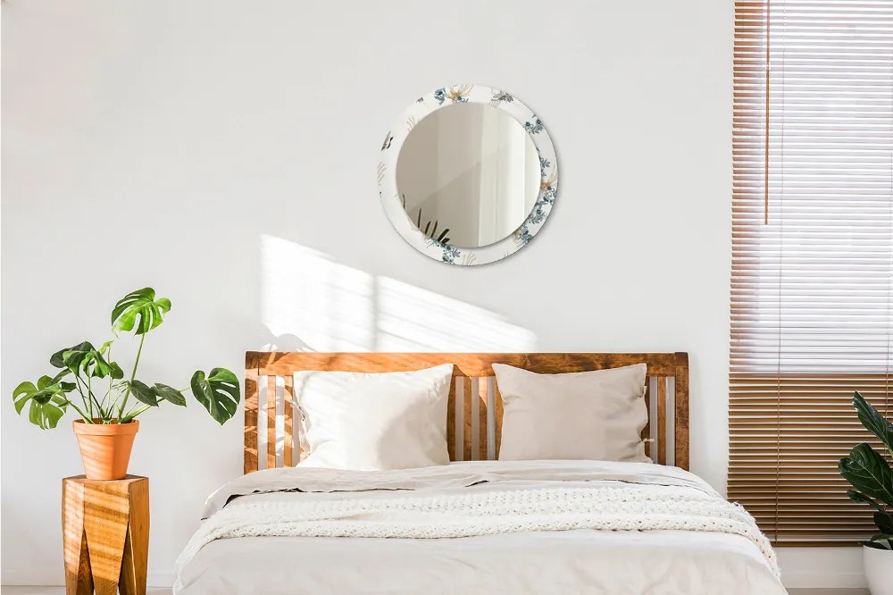 Lustro dekoracyjne okrągłe Chinoserie