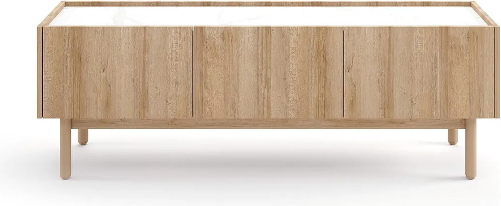 Szafka RTV: dąb Riviera, 144 x 48 x 37 cm