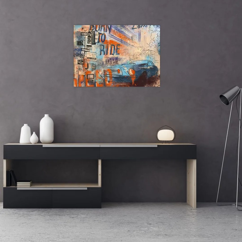 Obraz - Urodzony by jeździć (70x50 cm)