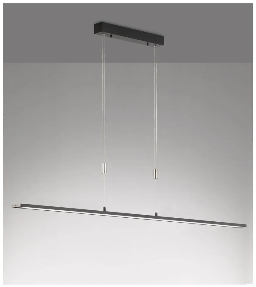 Czarna metalowa lampa wisząca LED ze ściemniaczem Metz – Fischer & Honsel
