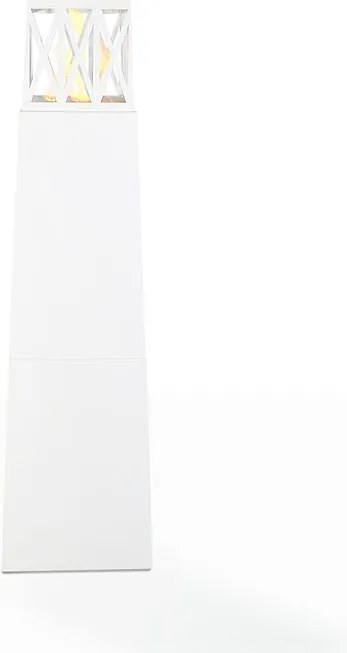 Kominek ogrodowy na bioetanol Vulcano White 40x40x145