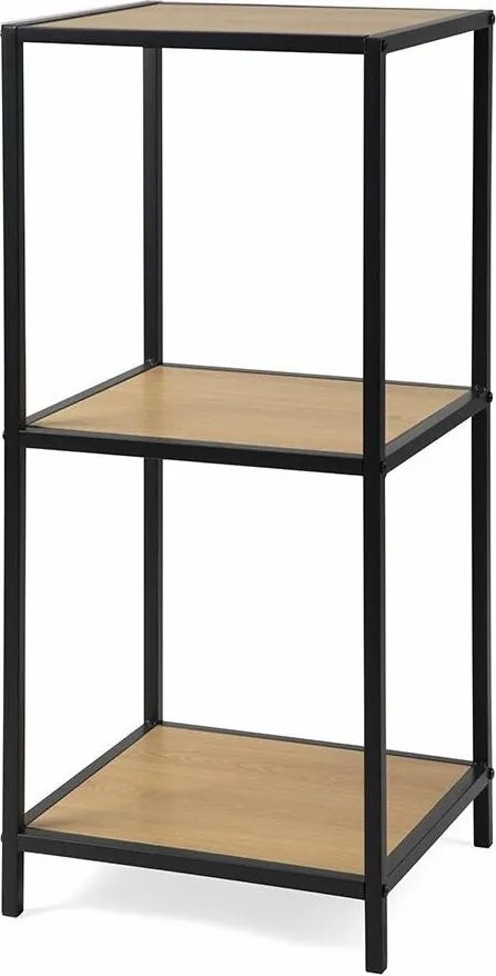 Metalowy regał LOFTY Tower 3 OAK, 83 x 35 cm