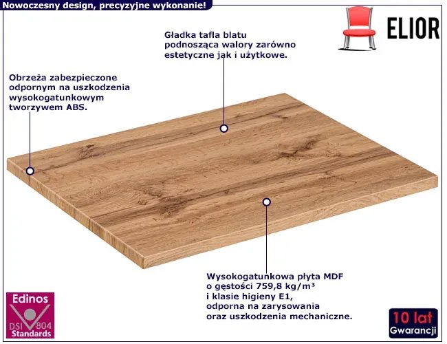Blat łazienkowy w kolorze dębu N7-T83