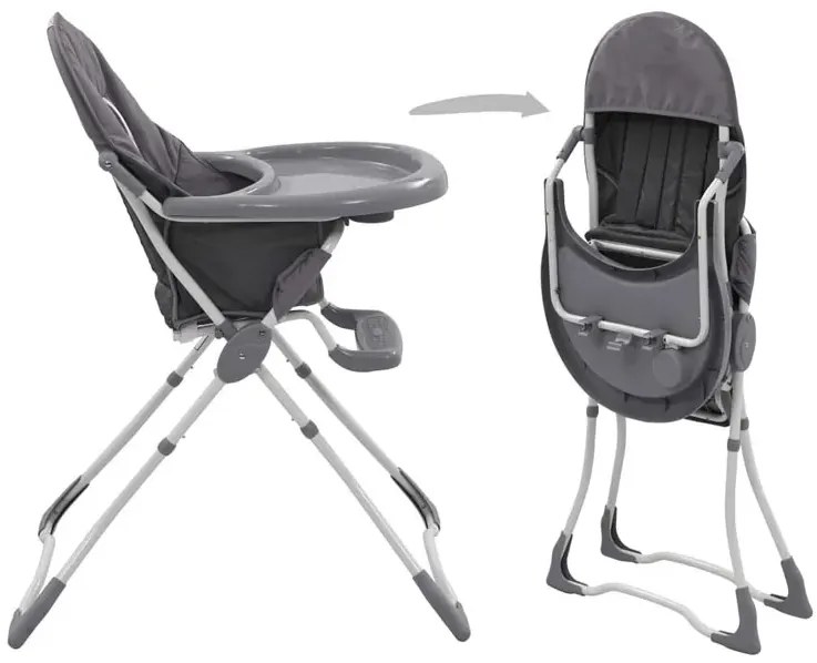Szare składane krzesełko do karmienia P0-K00
