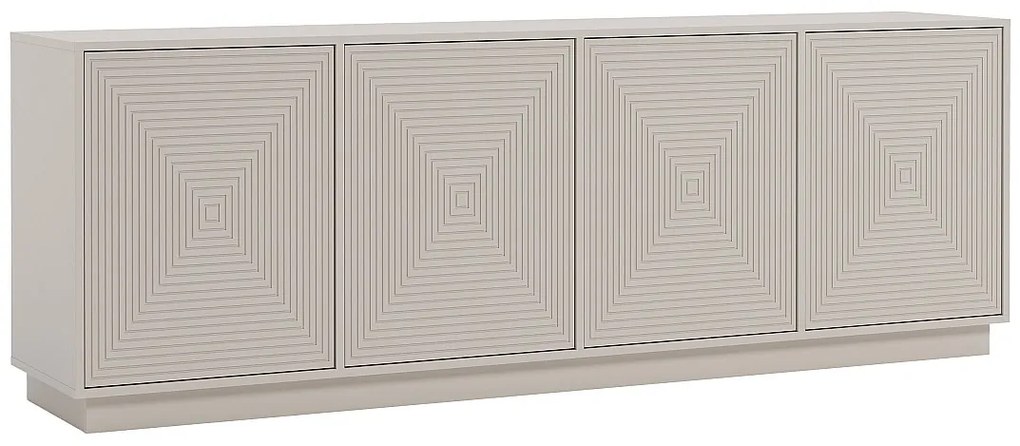 Kredens 4-drzwiowy z MDF – beżowy – MEZULIA