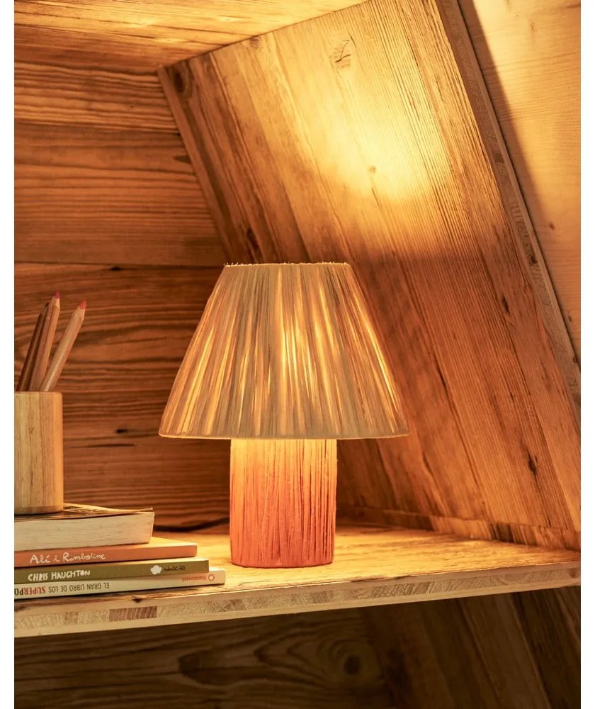 Lampa stołowa w ceglasto-naturalnym kolorze (wysokość 25 cm) Pulmi – Kave Home