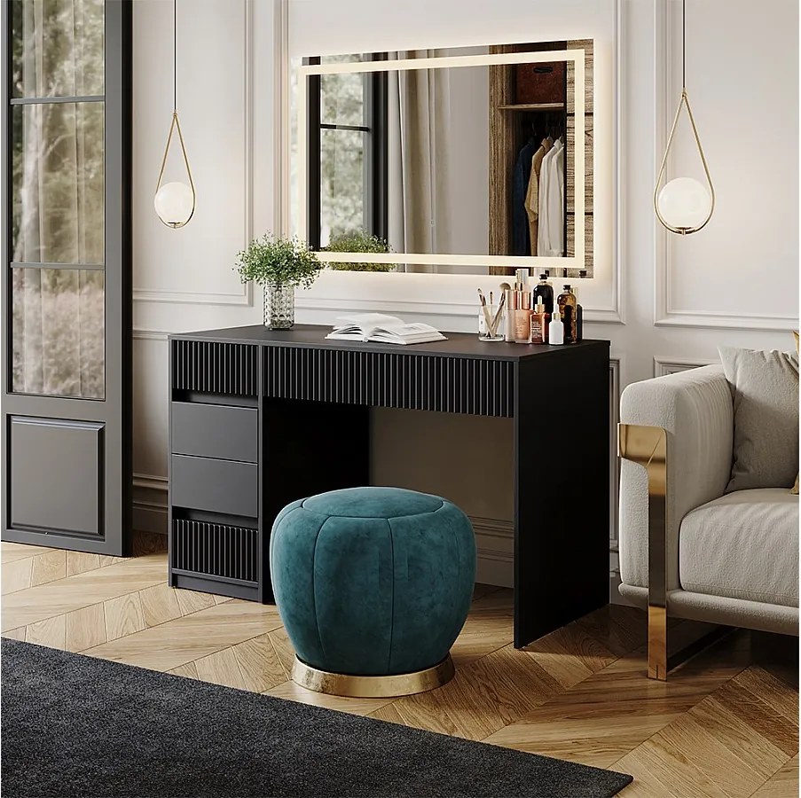 Toaletka czarny 120x55x76 omira