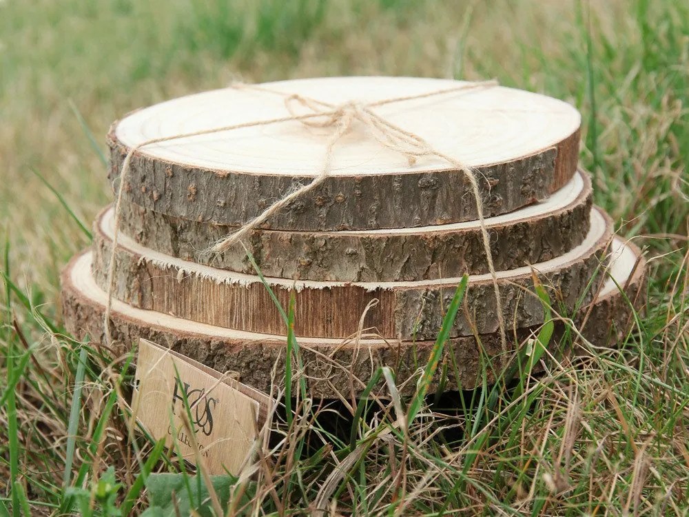 Drewniane podkładki pod talerze NATURAL, zestaw 4 sztuk