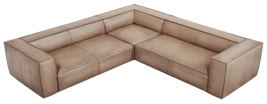 Jasnobrązowy skórzany narożnik (róg zmienny) Madame – Windsor &amp; Co Sofas