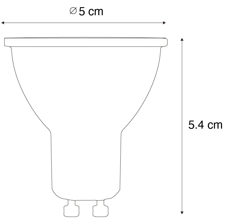 Zestaw inteligentnych ściemnialnych żarówek LED GU10 4,7W 400 lm 2700K-6500K z inteligentnym hubem Zigbee