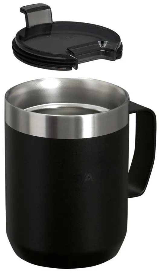 Czarny kubek termiczny ze stali nierdzewnej 230 ml Stay-Hot Camp Mug Black – Stanley