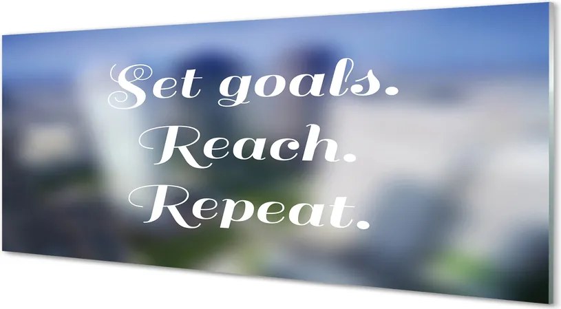 Szklany Panel Klasyczny Biały Napis