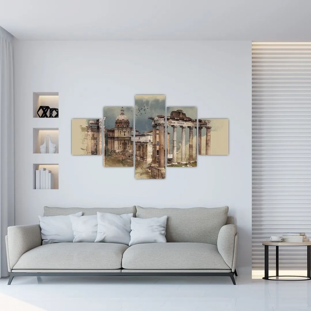 Obraz - Forum Romanum, Rzym, Włochy (125x70 cm)