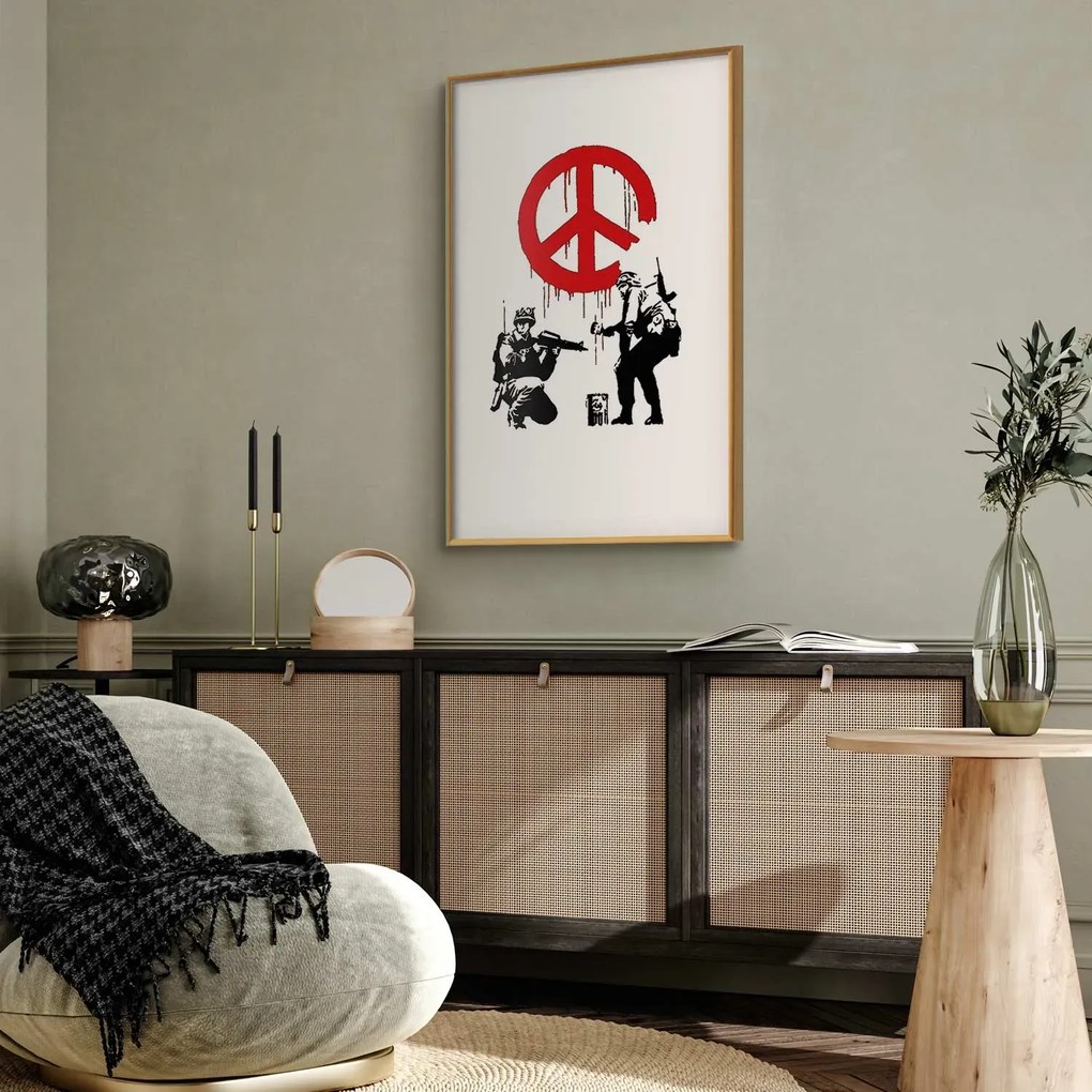 Plakat Soldiers 21x30 cm z ramą złotą z marginesem ARTGEIST B