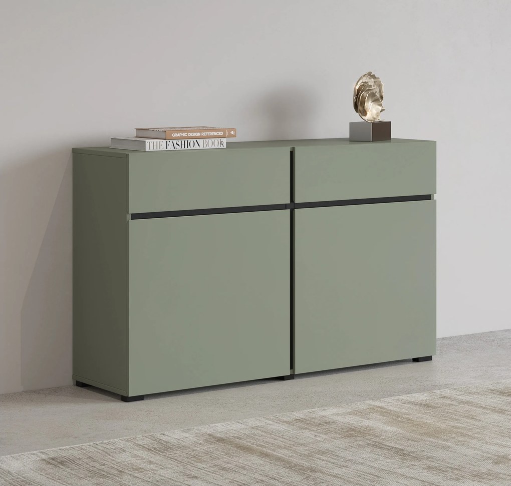 Komoda INCROCIO 119 cm do Salonu Sypialni Zielony