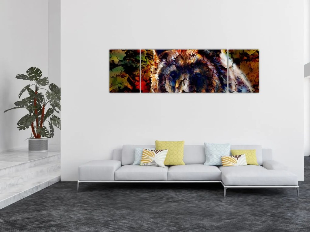 Obraz - Niedźwiedź, malarstwo (170x50 cm)