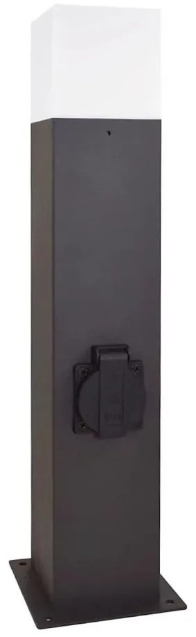 Lampa zewnętrzna NEW YORK 1xE27/12W/230V IP44 z gniazdkiem