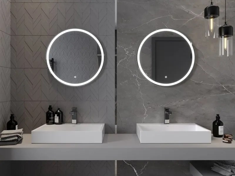 Mexen Gobi lustro łazienkowe podświetlane, okragłe 60 cm, LED 6000K, antypara - 9801-060-060-611-00
