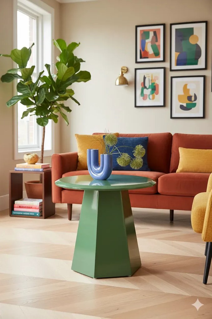 Zielony nowoczesny kawowy stolik D4-D06