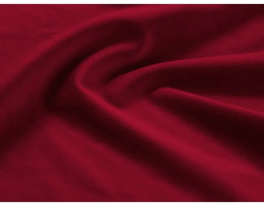 Czerwona aksamitna rozkładana/ze schowkiem sofa 235 cm Kyoto – Cosmopolitan Design