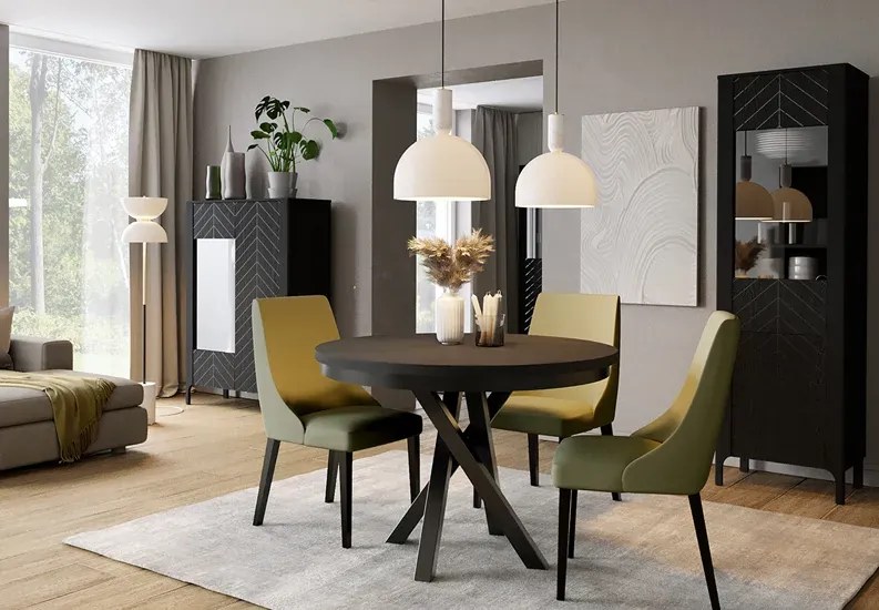 Czarna elegancka szafka nocna K1-W72