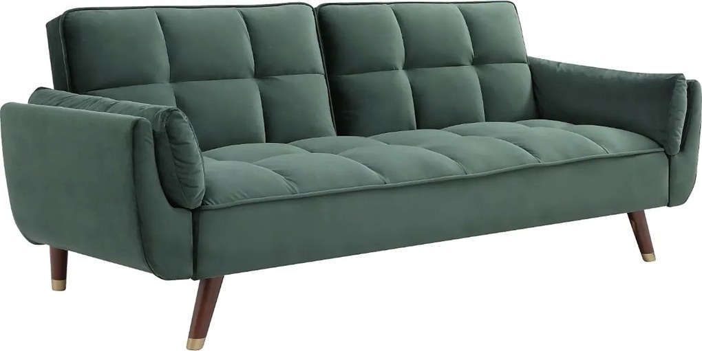 Kanapa 3-osobowa rozkładana z szarego weluru - GULCAN