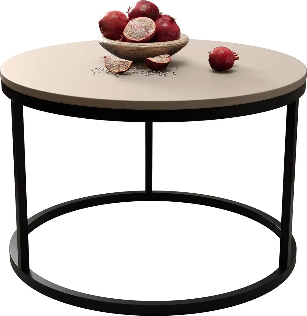 Kaszmirowy nowoczesny okrągły stolik kawowy do salonu S4-A50