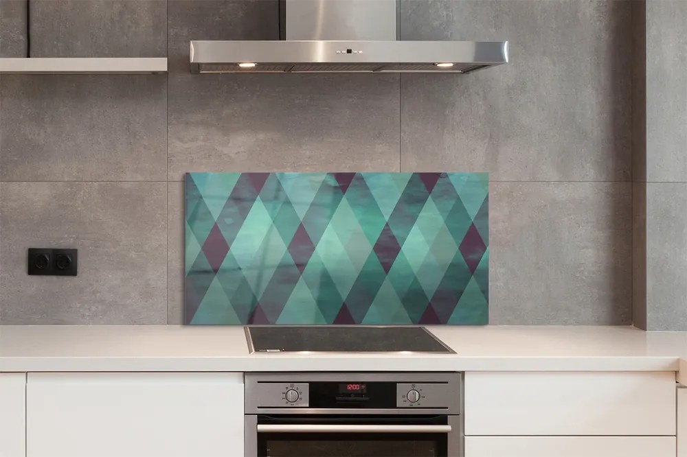 Szklany Panel Modernistyczny Wzór Diamentów