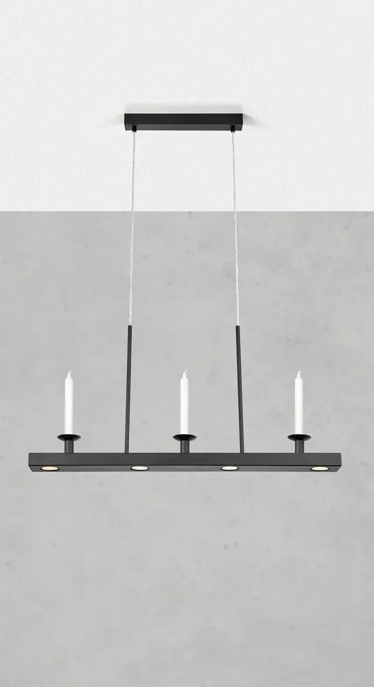 Czarna metalowa lampa wisząca LED ze ściemniaczem Dining – Markslöjd