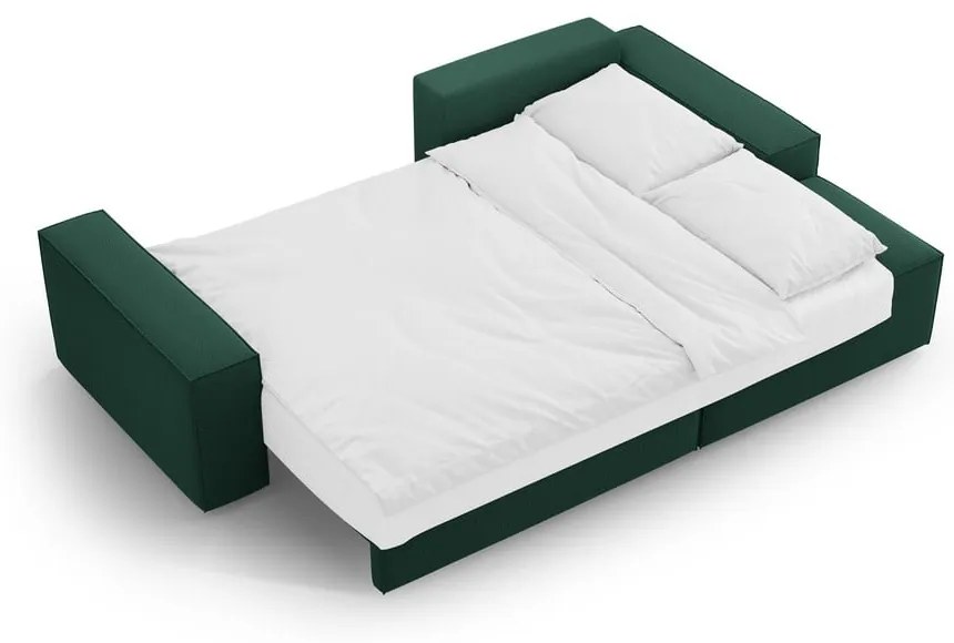 Zielony rozkładany narożnik (prawostronny) Jodie – Micadoni Home