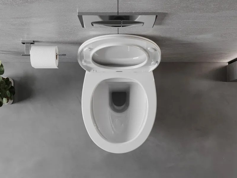 Mexen Egg miska wc Rimless z deską wolnoopadającą slim, duroplast, biała połysk - 30245000