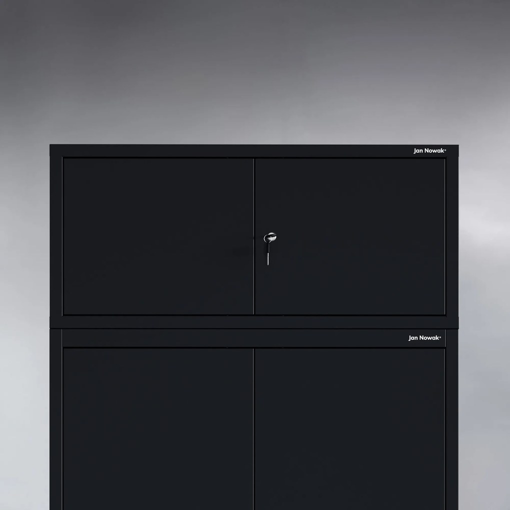 Nadstawka na szafę czarna, 800x380x400 mm: EWA