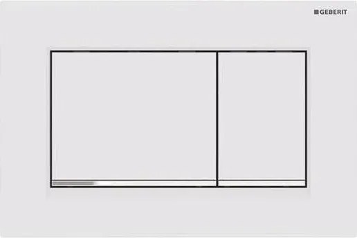 Geberit 115.883.JT.1 - Przycisk spłukujący Sigma30 24,6x16,4 cm biały/błyszczący chrom