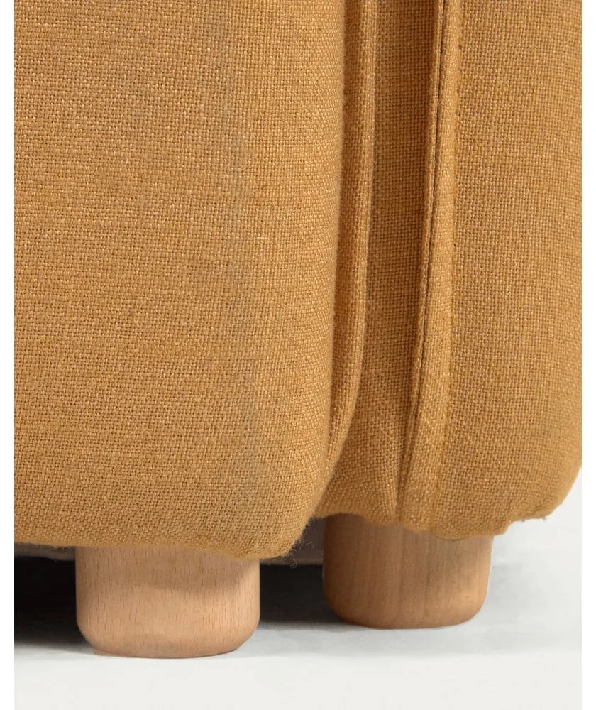 Musztardowa rozkładana sofa 210 cm Tanit – Kave Home