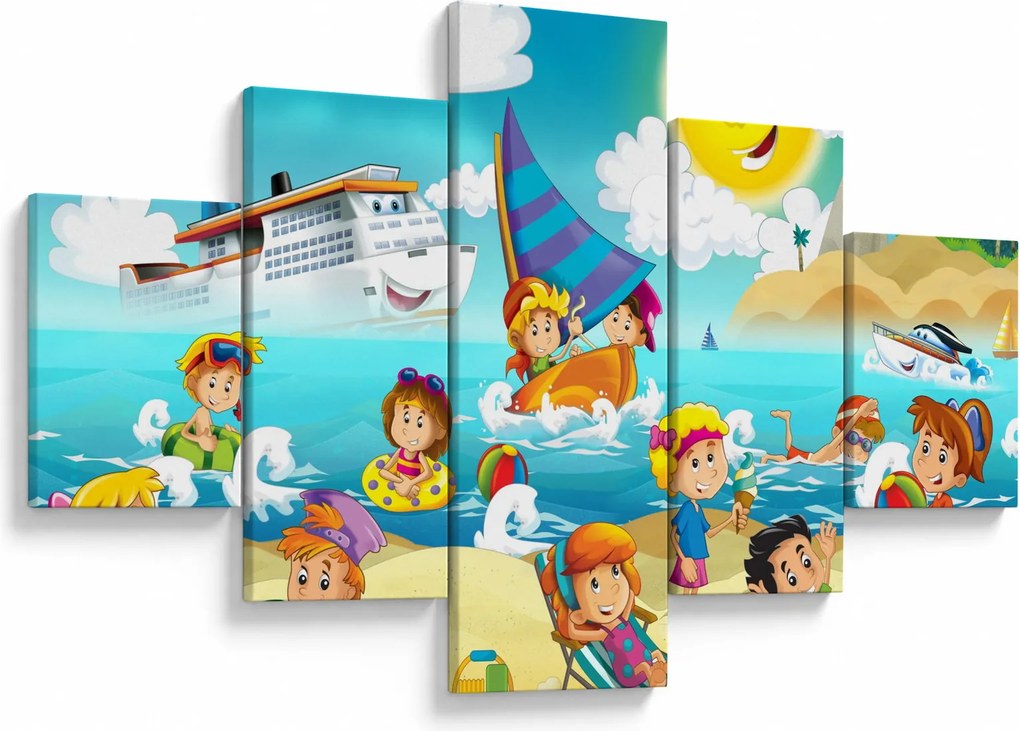 Obraz - Dzień na plaży (125x70 cm)