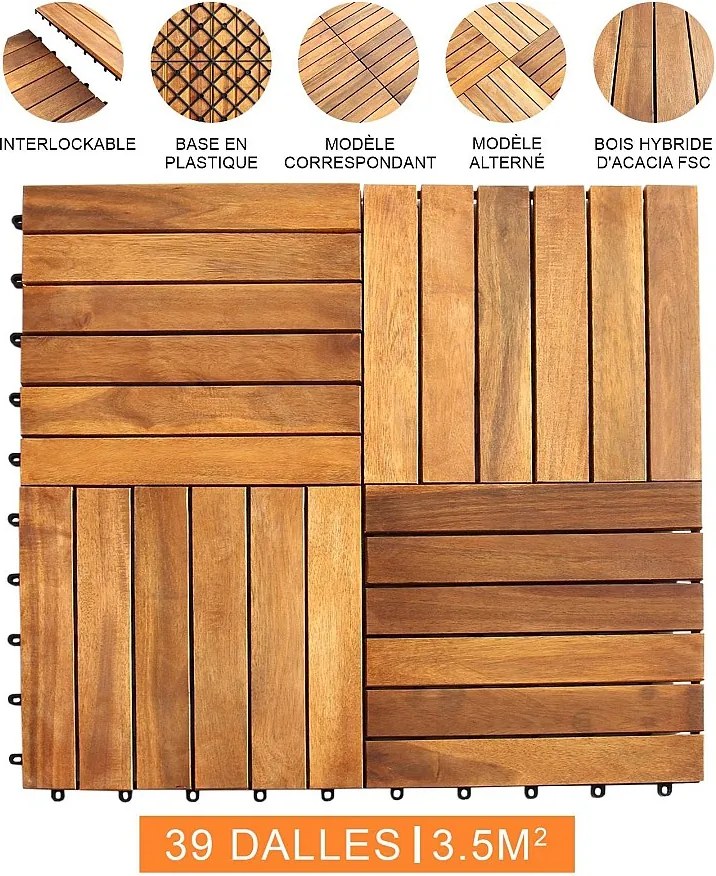 Płytki tarasowe drewniane