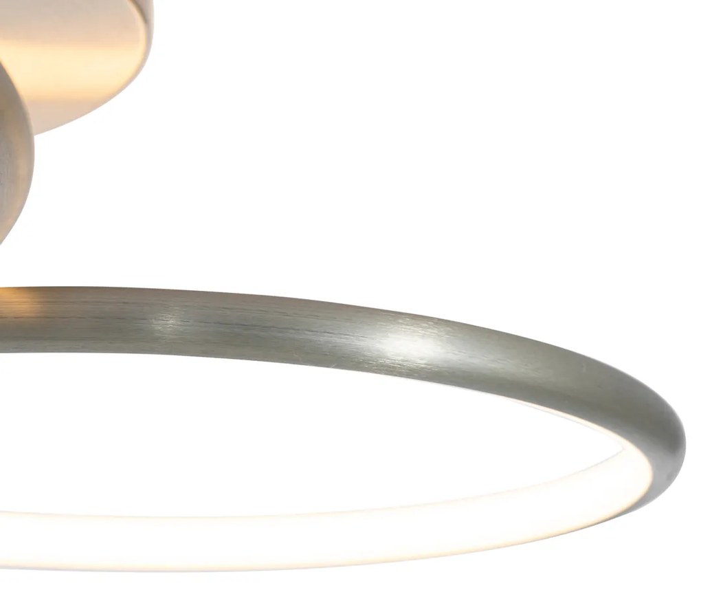 Lampa sufitowa ze stali z wbudowanymi diodami LED 3-stopniowy ściemniacz 2-światła - Joaniqa Nowoczesny Oswietlenie wewnetrzne
