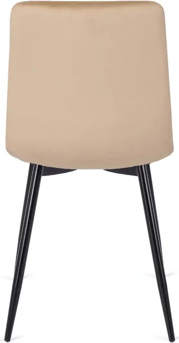 Zestaw Stół Okrągły Rozkładany HARRY 102-142 cm Dąb Artisan/Czarny i 6 Krzeseł Tapicerowanych PERU Beżowych