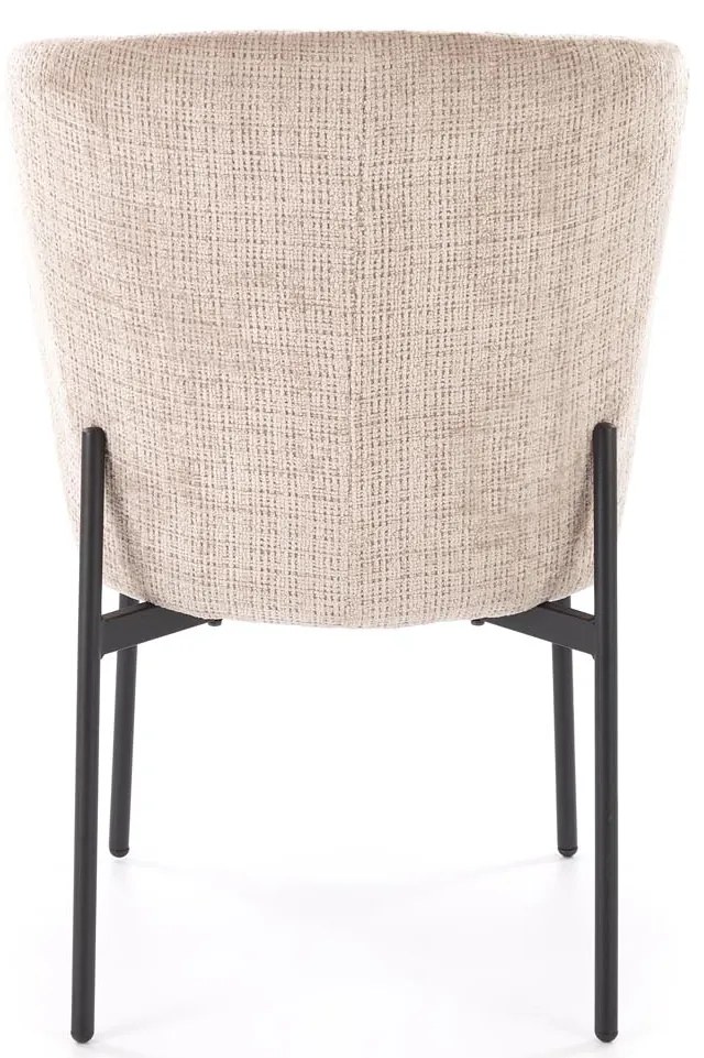 Krzesło tapicerowane tkanina beżowy K590