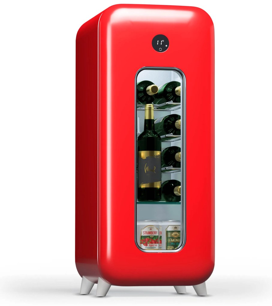 Klarstein Shirley 36cm 15 Butelek Winiarka Wolnostojąca Czerwony