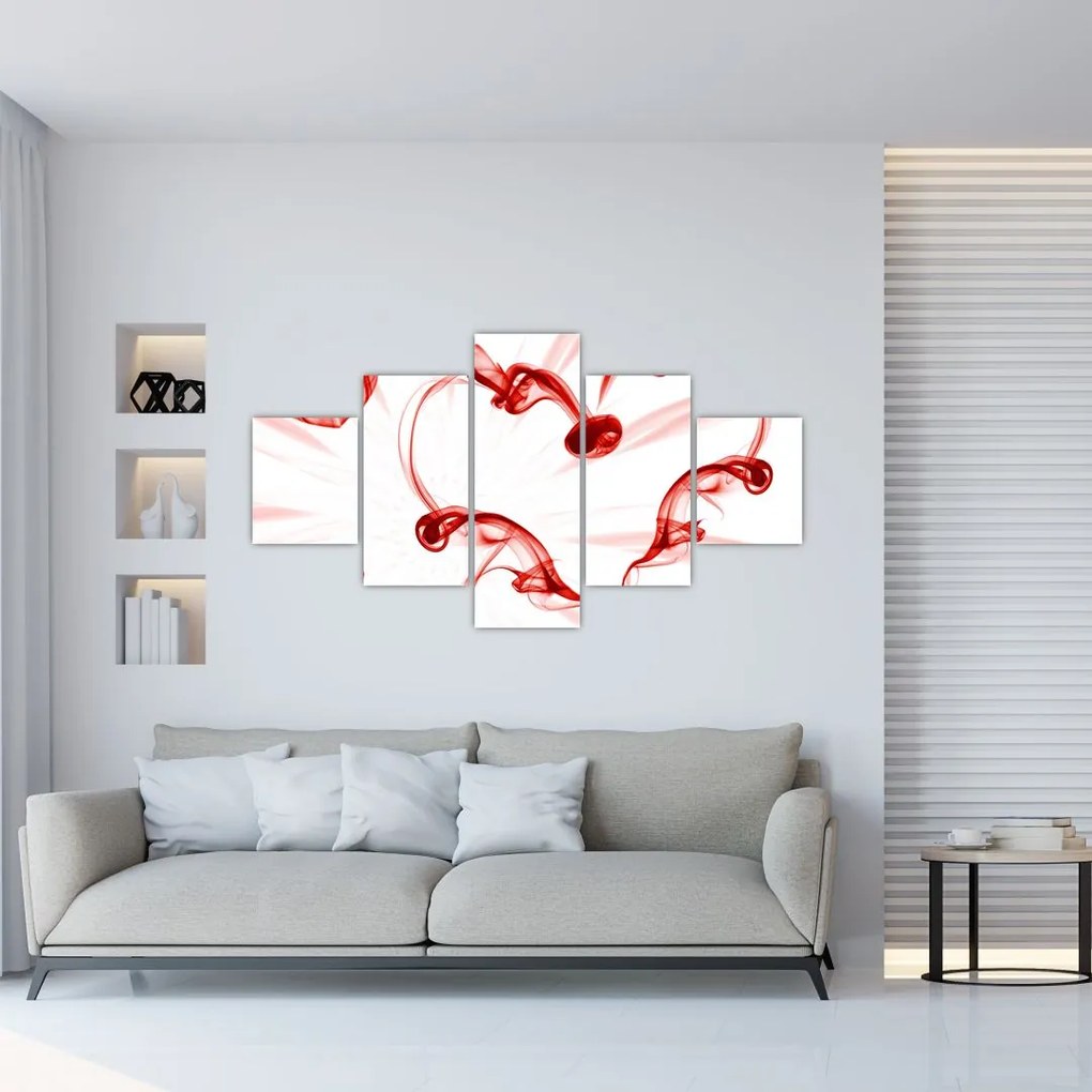 Obraz serce z dymu (125x70 cm)