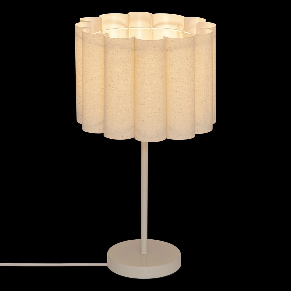 Lampa stołowa RONA materiałowy klosz, wys. 49 cm