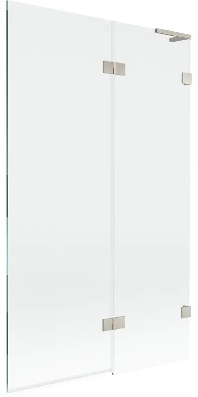 Mexen Lunar L parawan nawannowy 2-skrzydłowy prawy 110 x 150 cm, transparent, nikiel szczotkowany - 897L-110-100-97-00-P